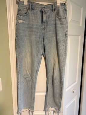 American Eagle Light Blue Denim Highest Rise Mom Jeans